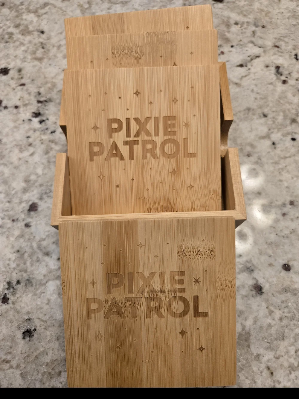 Wood Coaster Set Of 4 - Pixie Patrol